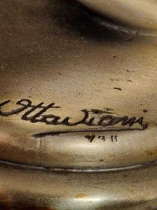 Lampada da tavolo Ottaviani con scultura cavallo