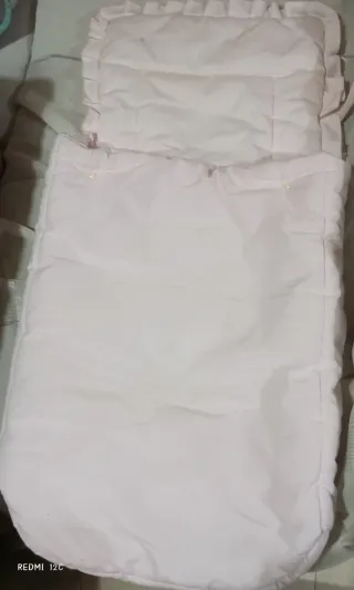 Saco capazo rosa con volantes