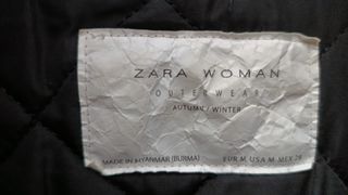 Abrigo Zara Woman Talla M Azul