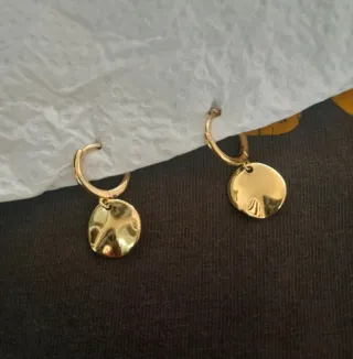 Pendientes Aro Plata Baño Oro