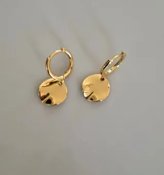 Pendientes Aro Plata Baño Oro