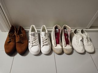 Lote zapatillas plateadas y blancas