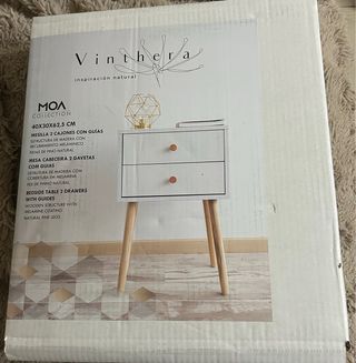 Mesita de noche Vinthera 2 cajones