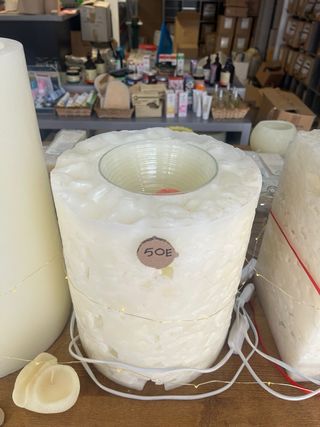 Lámpara de cera grande