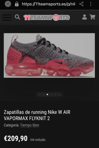 Zapatillas Nike Air Vapormax Gris Naranja