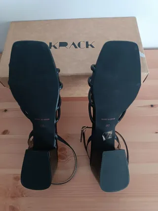 Sandalias tacón negras