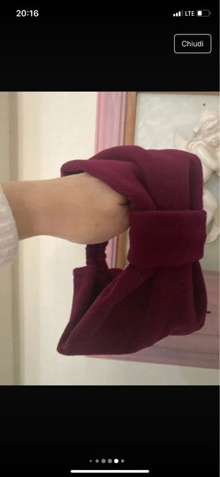 Fascia lana cashmere colore Borgogna