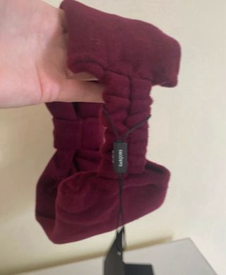 Fascia lana cashmere colore Borgogna