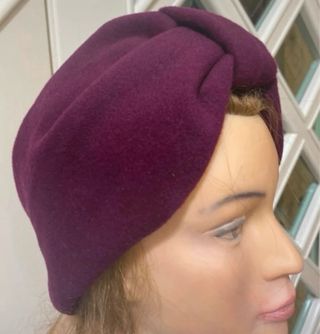 Fascia lana cashmere colore Borgogna