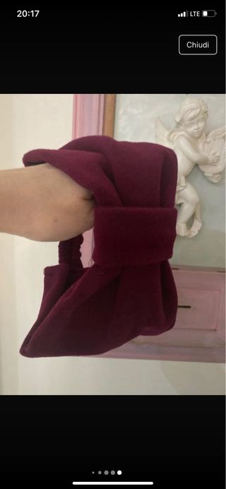 Fascia lana cashmere colore Borgogna