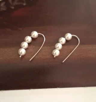 Pendientes plata con perlas
