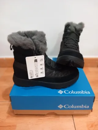 Botas de nieve Columbia negras y grises