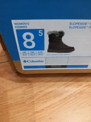 Botas de nieve Columbia negras y grises