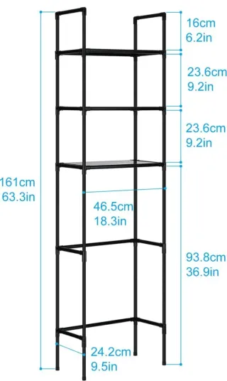 Estantería PVC negra
