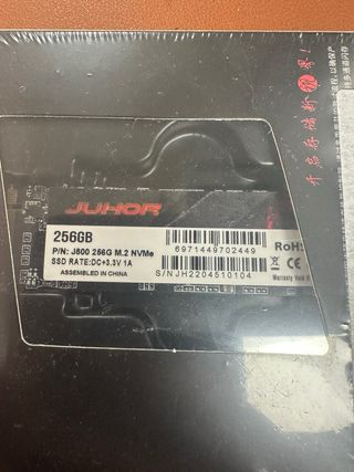 JUHOR J800 256GB M.2 NVMe SSD#510104