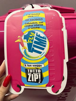 Trolley Cabina TintaUnita Fucsia Lucido