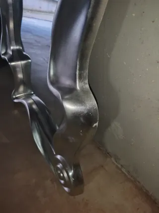 Espejo plateado diseño ondulado