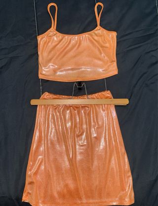 Completo top + gonna lucida