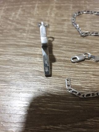 Cadena Plata de Ley y colgante de cruz