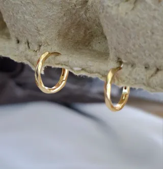 Pendientes Aro Plata 925 Baño Oro