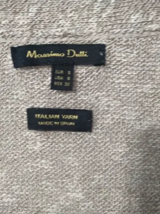 Cárdigan Massimo Dutti Beige Largo