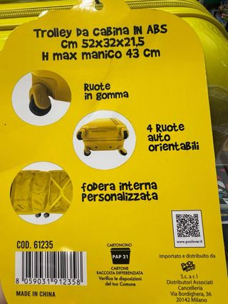 Trolley Cabina Giallo Lucido TintaUnita