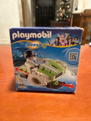 Playmobil Super 4 Profesor y Moto 6691