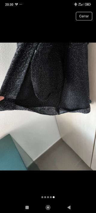 Abrigo Stradivarius Negro/Gris Talla M