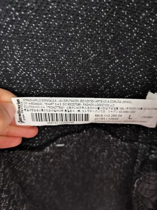 Abrigo Stradivarius Negro/Gris Talla M