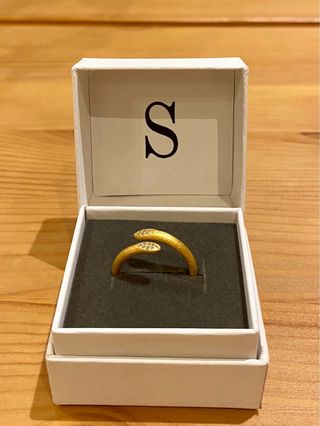 Anillo Salvatore Plata Baño Oro Ajustable