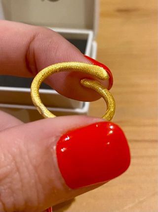 Anillo Salvatore Plata Baño Oro Ajustable