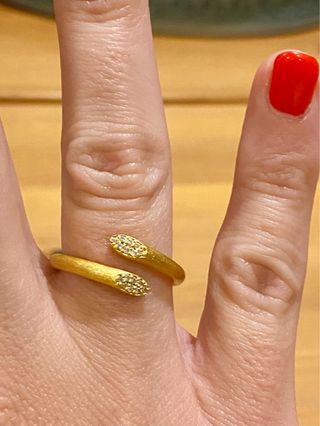 Anillo Salvatore Plata Baño Oro Ajustable