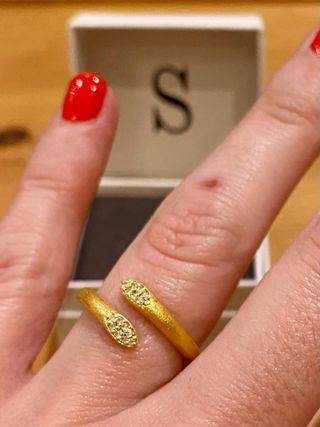 Anillo Salvatore Plata Baño Oro Ajustable