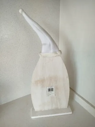 Figura Navidad Madera blanca