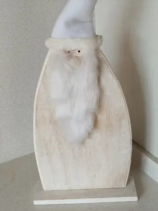Figura Navidad Madera blanca
