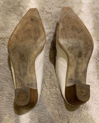 Zuecos blancos de Piel