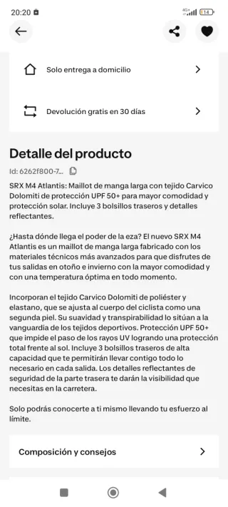 Maillot Ciclismo Siroko SRX M4 Atlantis