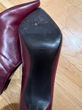 Botines Piel Granate Mango Talla 40