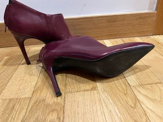 Botines Piel Granate Mango Talla 40