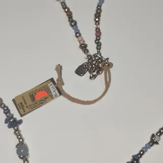 Collar mariposa piedras multicolores