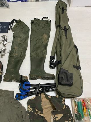 Kit Pesca: carretes, Botas, Ropa y Accesorios