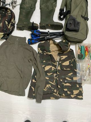 Kit Pesca: carretes, Botas, Ropa y Accesorios