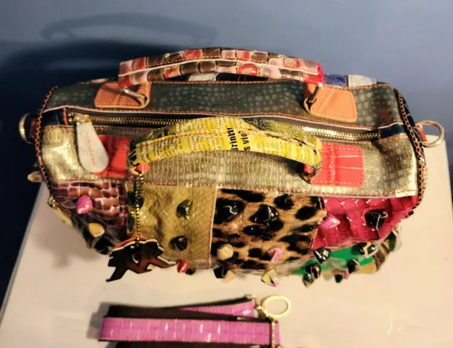 Borsa Multicolor Patchwork in Pelle