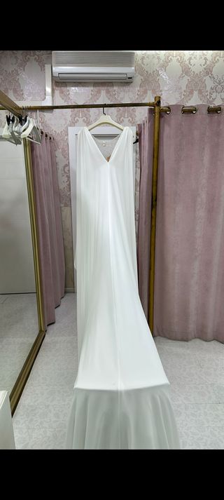 Capa de Novia de muy buena calidad seda gasa
