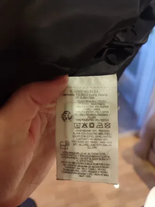 Plumas negro talla L