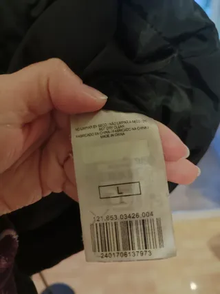 Plumas negro talla L