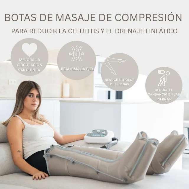 Botas de compresión de aire para piernas.