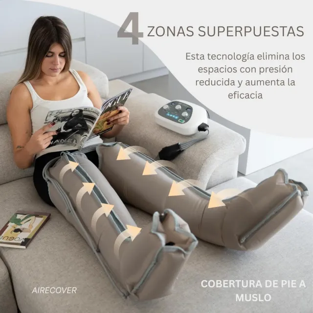 Botas de compresión de aire para piernas.