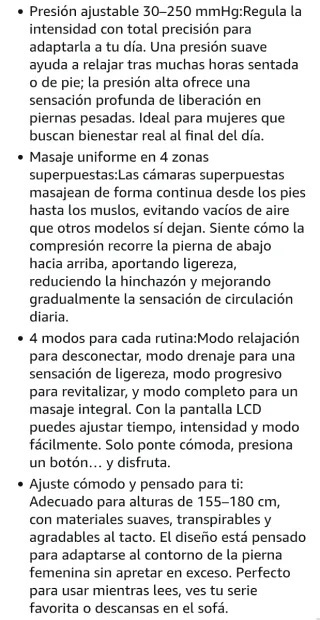 Botas de compresión de aire para piernas.