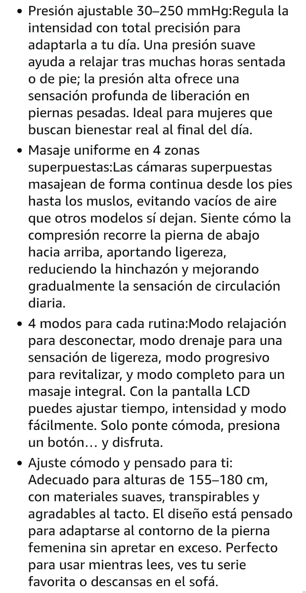 Botas de compresión de aire para piernas.